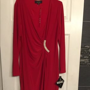 Red Wrap Front Cocktail drëss